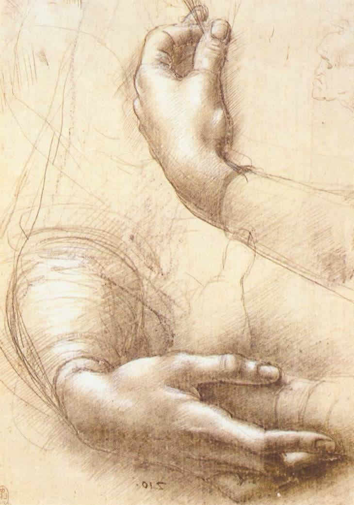 Руки - эскиз Леонардо да Винчи