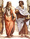 Философы Платон и Аристотель на фреске "Афинская школа"
