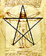 Витрувианский человек Леонардо да Винчи и пентаграмма