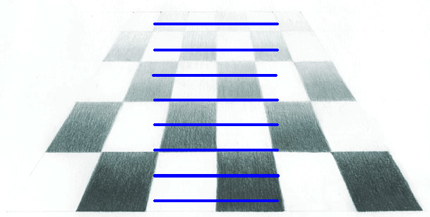 Ponzo optical illusion