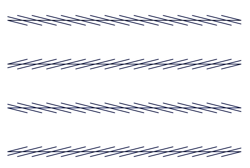 Basic pattern of the Zollner illusion 