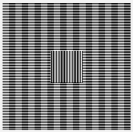 "A transparent grid" - horizontal oscillations of the inner square