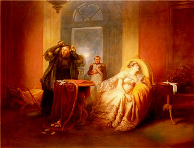 Жозеф Данхаузер Наполеон и Жозефина у гадалки