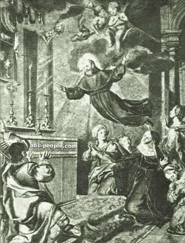 Полет святого Иосифа - с гравюры