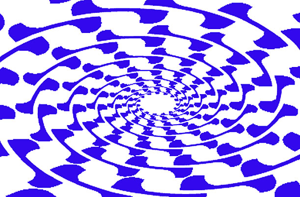Fraser spiral illusion, false spiral, twisted cord effect. Pictures and ...